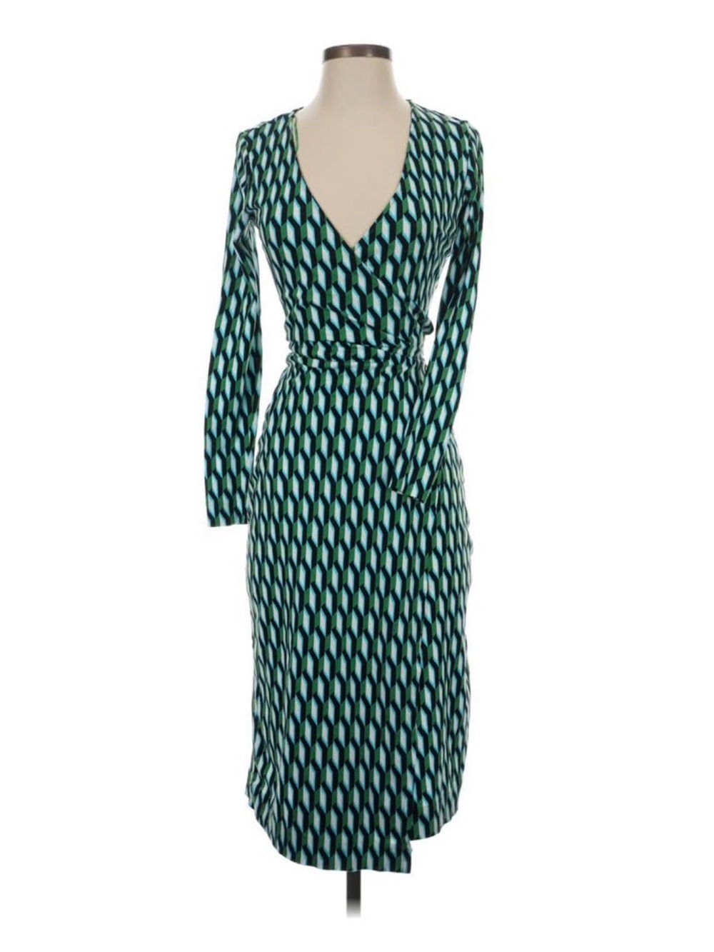 Diane Von Furstenberg Geometric Wrap Dress